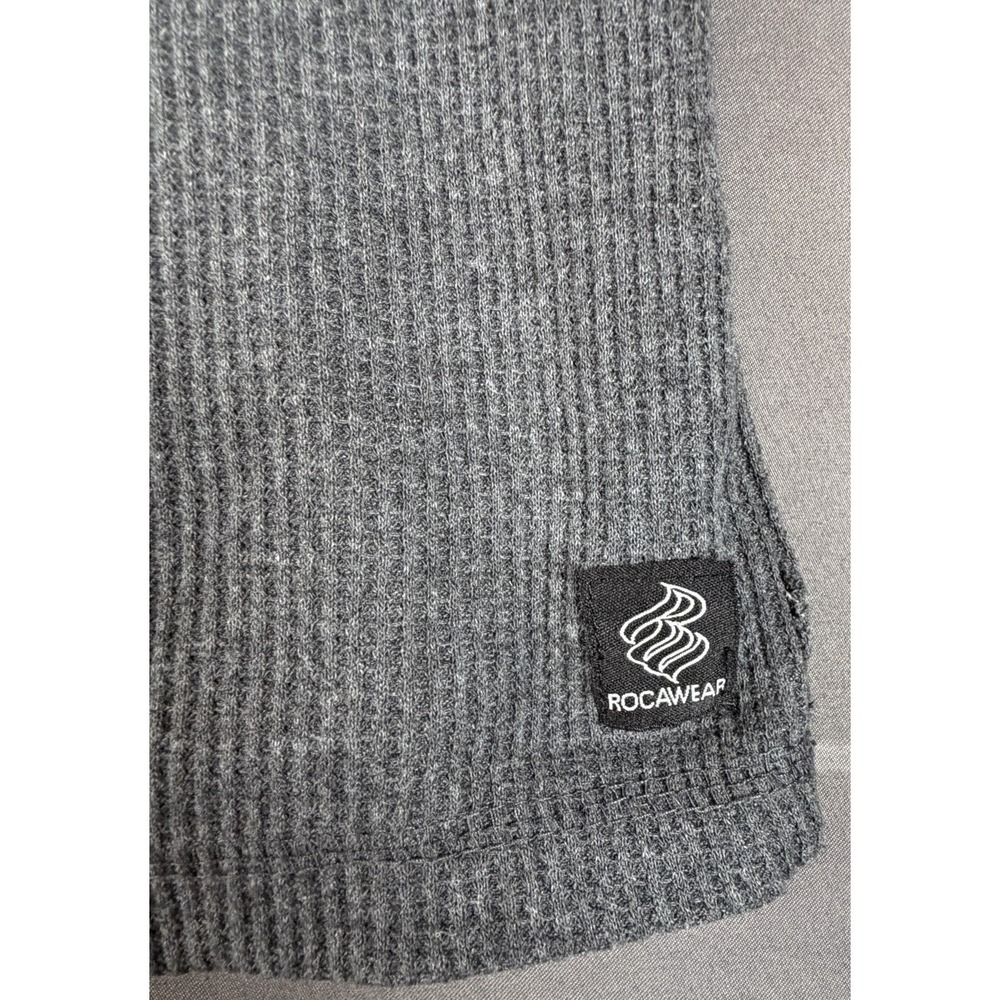 Rocawear Men's 4XLT Gray Thermal Waffle Knit Long Sleeve Shirt Y2K - Picture 5 of 7